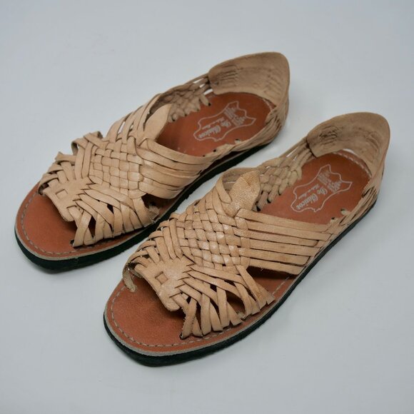 NEW De Clasico Mexican Huarache Sandals Light Brown Tan Men’s Size 9 Casual - Picture 1 of 9